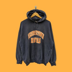 vintage Georgetown hoyas spell out hoodie Georgetown hoyas sweater pullover streetwear sports style university college black size large