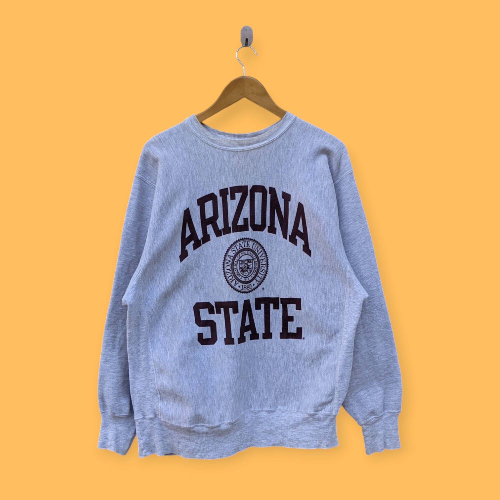 Vintage Arizona University Sweatshirts Champion Reverse Weave Crewneck Arizona University Sweater Pullover College Cinza Cor Tamanho X-Grande
