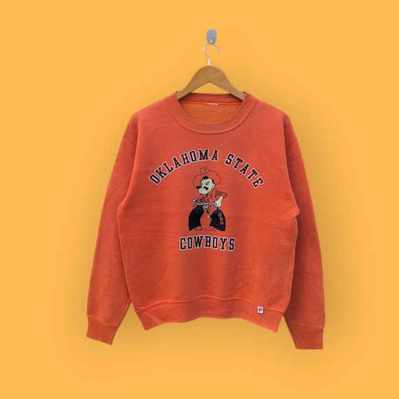 Vintage 90s Sun Faded Oklahoma State Cowboys Sweatshirt Distressed