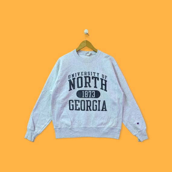 Vintage university of north Georgia champion reverse weave sweatshirt university of north Georgia crewneck sweater pullover grey medium