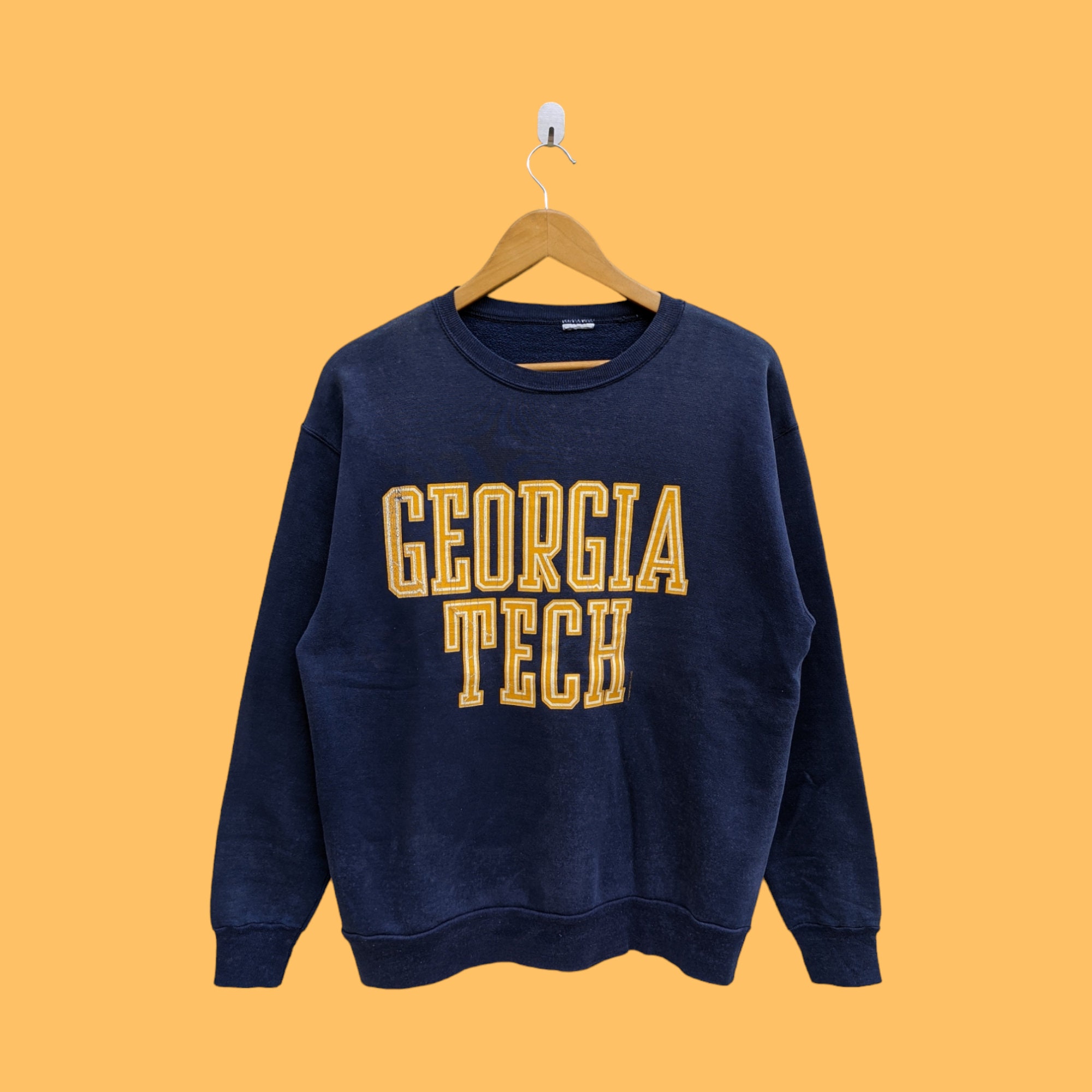Vintage Georgia Tech University Sweatshirts Georgia Tech University Crewneck Sweater Pullover Streetwear College Style Nice Blue Size Medium Etsy