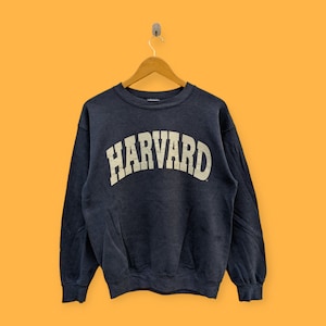 vintage Harvard university sweatshirts Harvard university crewneck Harvard university sweater pullover college style blue colour size medium