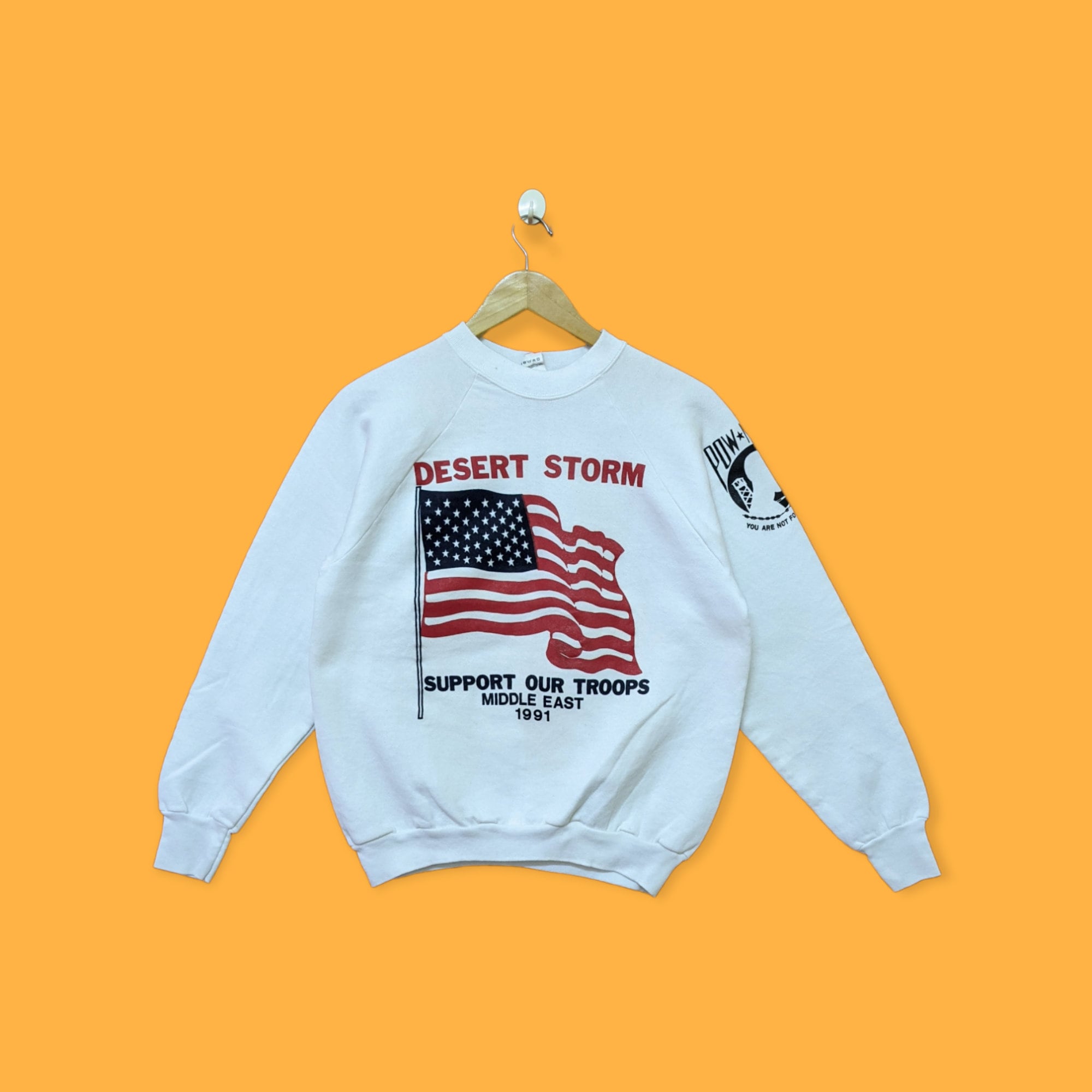 Vintage 90s Desert Storm Pow Mia Sweatshirt Desert Storm Crewneck