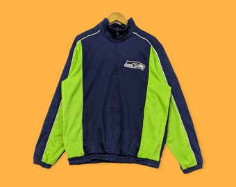 Seattle Seahawks jacket Seattle Seahawks sweater pullover Seattle Seahawks crewneck streetwear style sports blue green colour size large