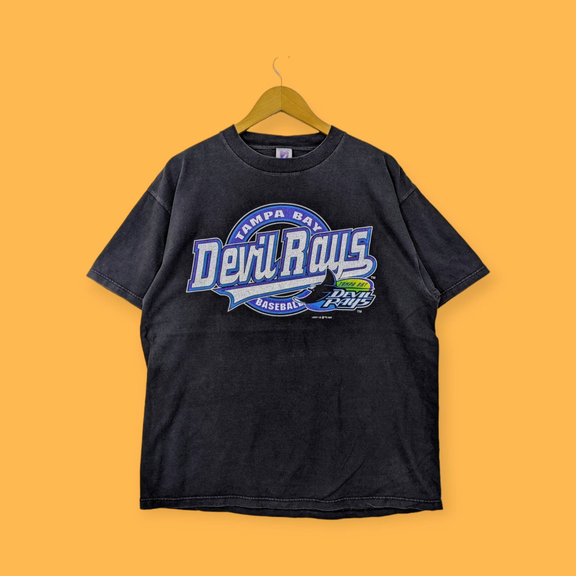 Vintage 1997 Tampa Bay Devil Rays Baseball Black Colour Size X
