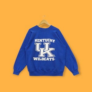 Vintage 90s university Kentucky wildcats sweatshirt university Kentucky wildcats crewneck sweater pullover streetwear blue colour x-large