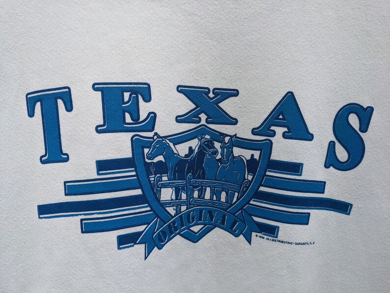 Vintage 1998 Texas Big Logo Sweatshirt Horse Animal Habitat Crewneck