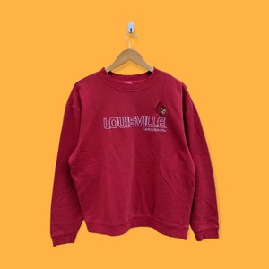 bluza vintage Louisville Cardinals bluza Louisville Cardinals bluza z okrągłym dekoltem Louisville Cardinals sweter college czerwony kolor rozmiar średni