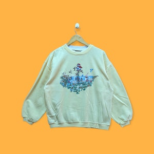 Vintage basic editions Bird sweatshirt basic editions crewneck basic editions sweater pullover streetwear style gift yellow colour medium