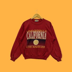 Vintage university California Los Angeles sweatshirt university California crewneck university California sweater pullover red size medium