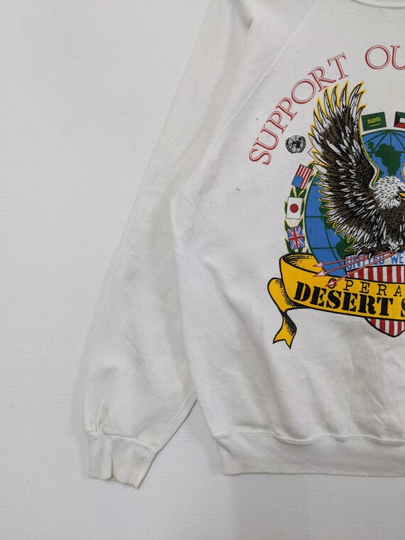 Vintage 1991 operation desert shield sweatshirts … - image 7