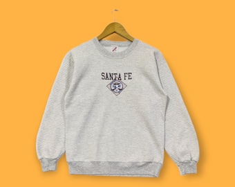 90年代ヴィンテージ サンタフェ 刺繍 クルーネック スウェットシャツ
