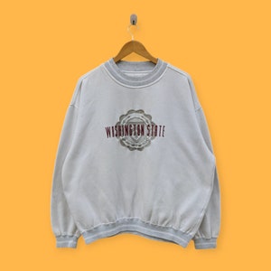 Vintage Washington state university sweatshirts Washington state cougars crewneck sweater pullover college style white colour size x-large