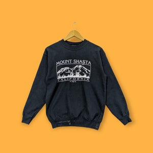 Vintage mountain Shasta California sweatshirt mountain Shasta crewneck mountain Shasta sweater pullover streetwear black colour size medium