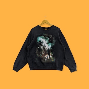 Skate skateboard sweatshirt skate skateboard crewneck skate skateboard sweater pullover streetwear style sports black colour size large