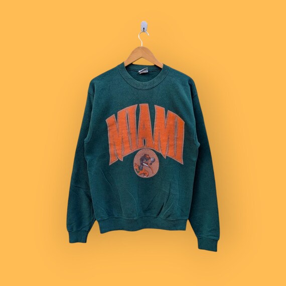 Vintage 90s Miami Hurricanes Sweatshirt Miami Hurricanes Crewneck