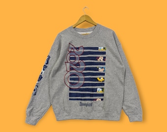 Disneyland resort sweatshirt Disneyland resort crewneck Disneyland resort sweater pullover streetwear style cartoon grey colour size large