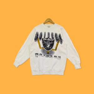 Vintage Los Angeles raiders sweatshirt Los Angeles raiders crewneck Los Angeles raiders sweater pullover streetwear white colour medium