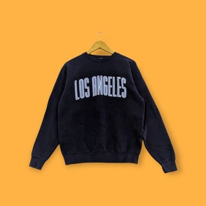 Vintage Los Angeles sweatshirt Los Angeles crewneck Los Angeles sweater pullover streetwear style spell out blue colour size large