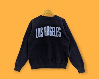 Vintage Los Angeles sweatshirt Los Angeles crewneck Los Angeles sweater pullover streetwear style spell out blue colour size large