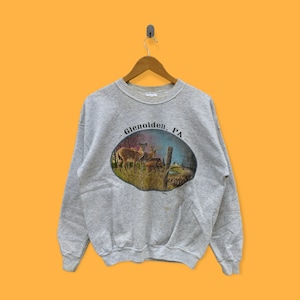 Vintage Glenolden Deer Wilderness Vida Selvagem Moletom Com Capuz Deer Crewneck Suéter Deer Pullover Animal Habitat Natureza Cor Cinza Tamanho Grande