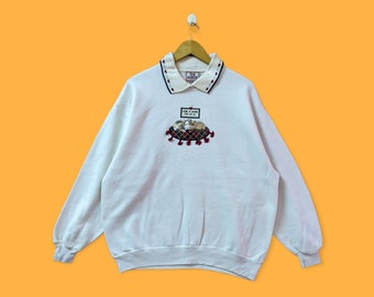 Vintage 90s Morning Sun Sweatshirts Morning Sun Graphics Cat