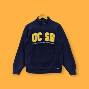 vintage université de Californie Santa Barbara sweat-shirt universitaire Californie ras du cou universitaire Californie pull bleu petit