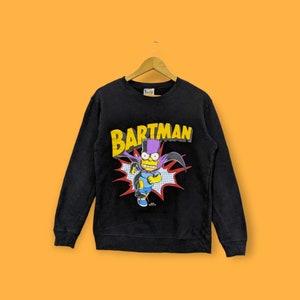 Bartman Simpsons sweatshirt bartman Simpsons crewneck bartman Simpsons sweater pullover cartoon characters streetwear black colour small