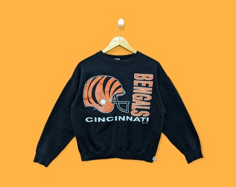 Vintage 90s Cincinnati Bengals sweatshirt Cincinnati Bengals crewneck sweater pullover streetwear sports style college black size large
