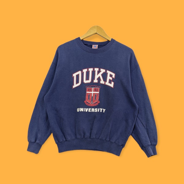 Vintage 90s Duke university sudaderas Duke university crewneck Duke university jersey over streetwear nice blue color size large