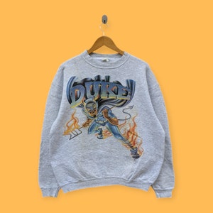 vintage 90s duke blue devils sweatshirt duke university crewneck Duke college sweater pullover streetwear style nice gray colour size large