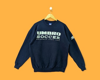 Vintage umbro soccer sweatshirt umbro soccer crewneck umbro soccer sweater pullover streetwear style sports spell out black colour large