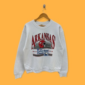 vintage 1990 Arkansas razorbacks sweatshirt Arkansas razorbacks crewneck sweater pullover streetwear sports style white colour size x-large
