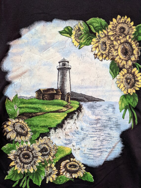 Vintage basic editions lighthouse image sweatshir… - image 7