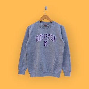 vintage northwestern wildcats sweatshirt embroidered logo crewneck northwestern wildcats sweater pullover nice gray colour size medium