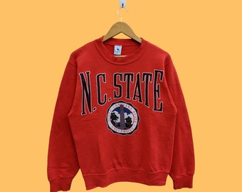 Vintage Nordcarolina Universität Pullover Pullover College-Stil schöne Farbe Rote Größe klein