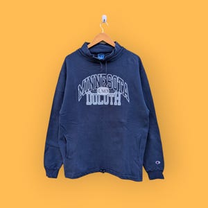 vintage 90s university Minnesota Duluth sweatshirt university Minnesota Duluth crewneck sweater pullover college blue colour size xx-large