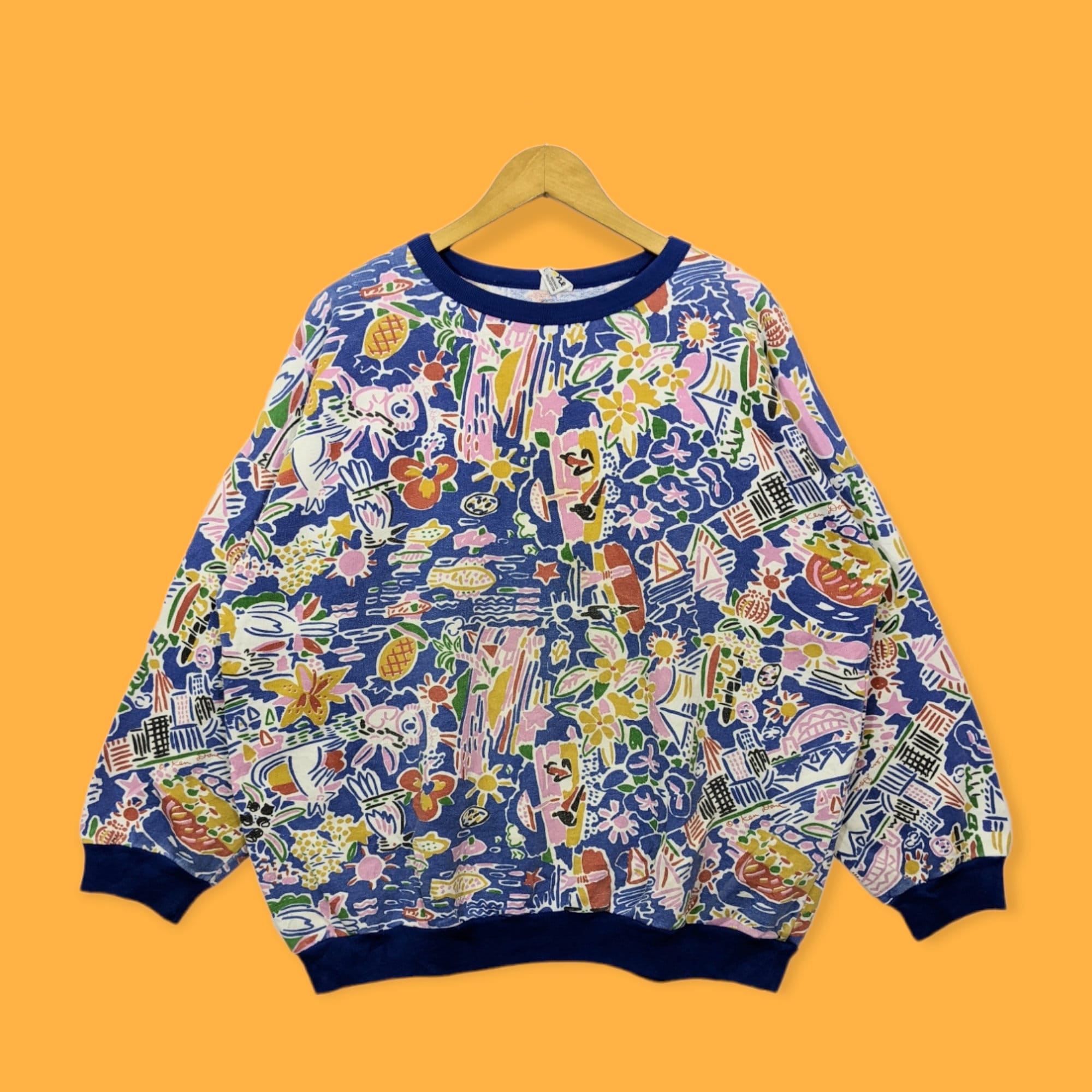 Vintage Ken Done Australia Full Print All Over Print Sweatshirt Ken Done Crewneck Ken Done Sweater Pullover Streetwear Multiple Colour Large Etsy Australia