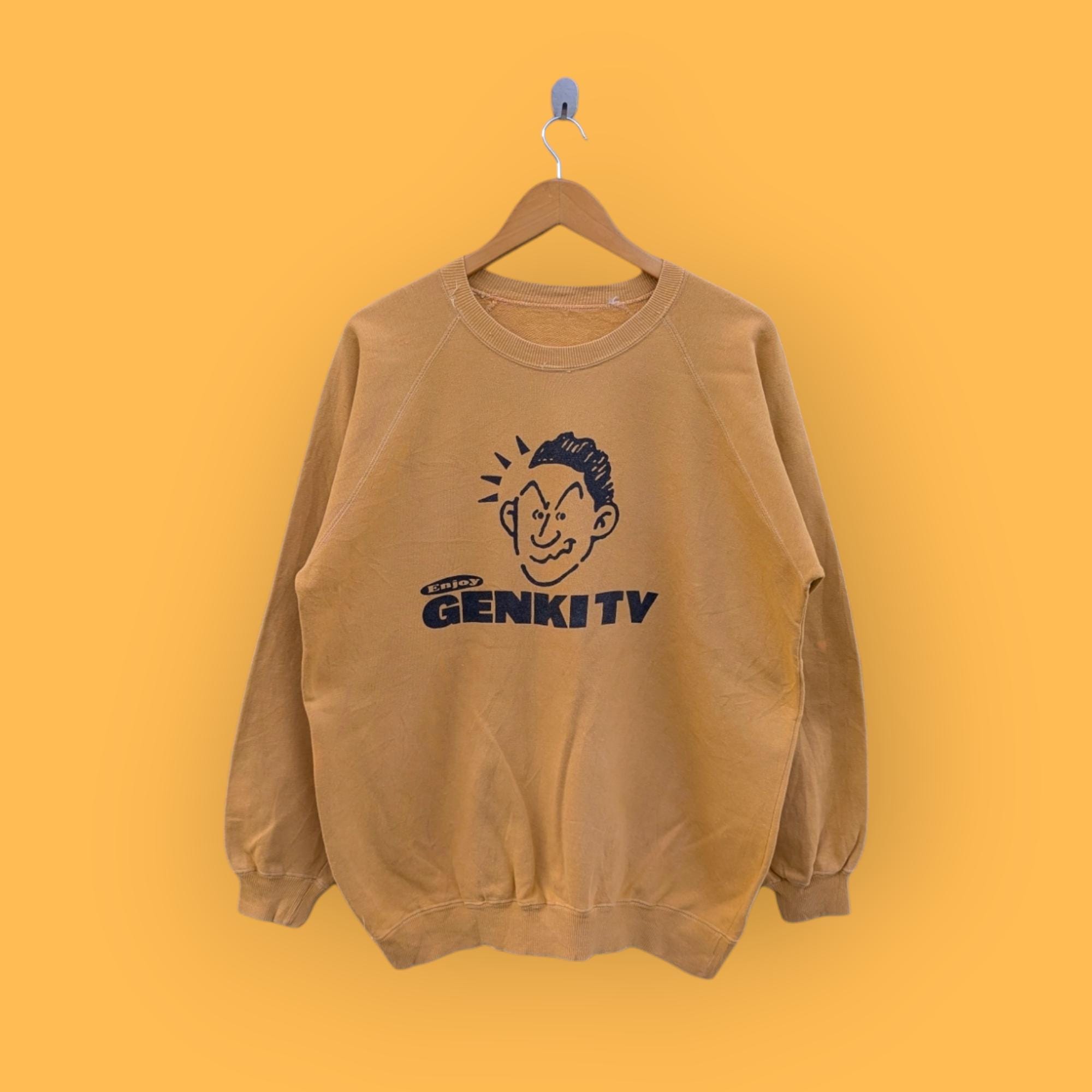 GENKI TV Tシャツ 新品 Vintage 90s Enjoy Genki Tv Sweatshirt Genki Tv Crewneck Genki Tv