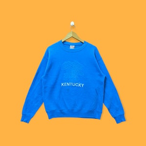 Vintage 90s university Kentucky wildcats sweatshirt Kentucky wildcats crewneck Kentucky wildcats sweater pullover sports blue size medium