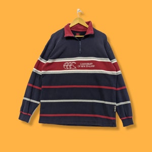 Vintage Canterbury of new Zealand sweatshirt Canterbury crewneck Canterbury sweater pullover blue red colour size x-large rare streetwear