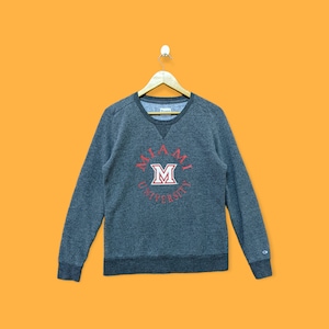 Miami university sweatshirts Miami university crewneck Miami university sweater pullover streetwear college campus style dark gray medium