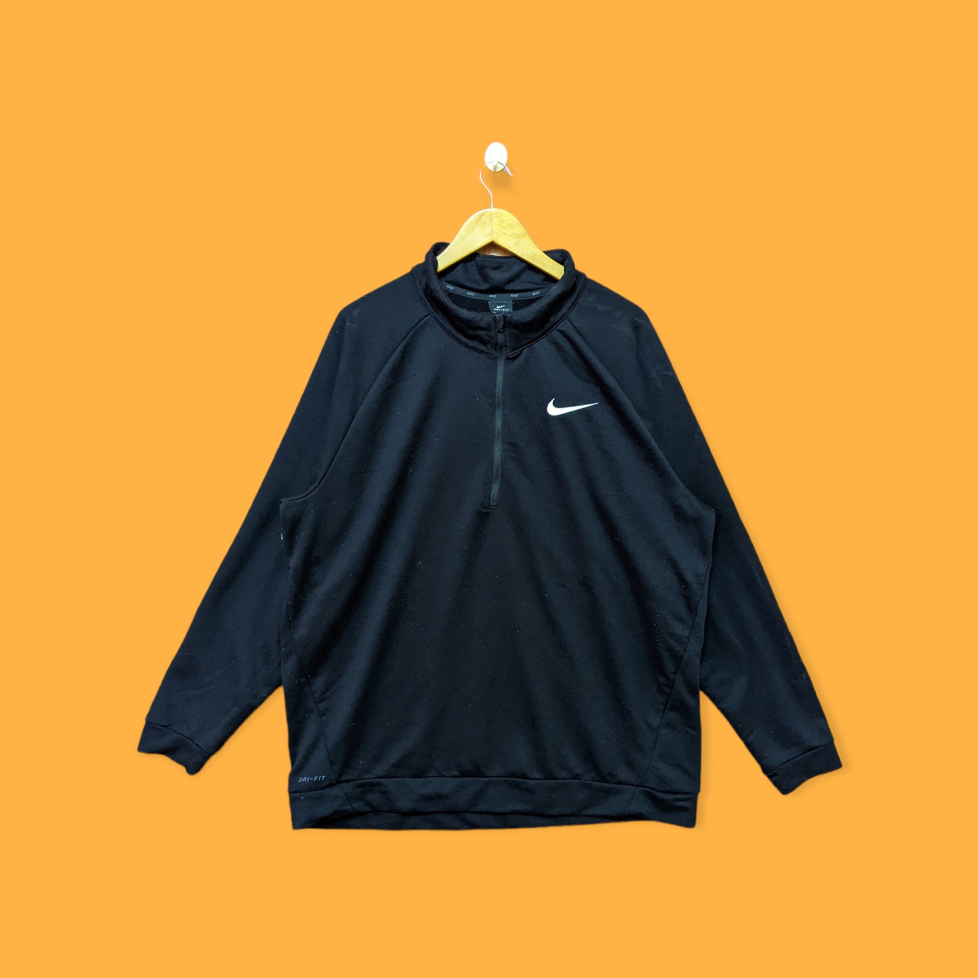 Nike sweatshirt Nike crewneck Nike sweater pullover streetwear sports style college jogging embroidered logo nice black colour size xx-large