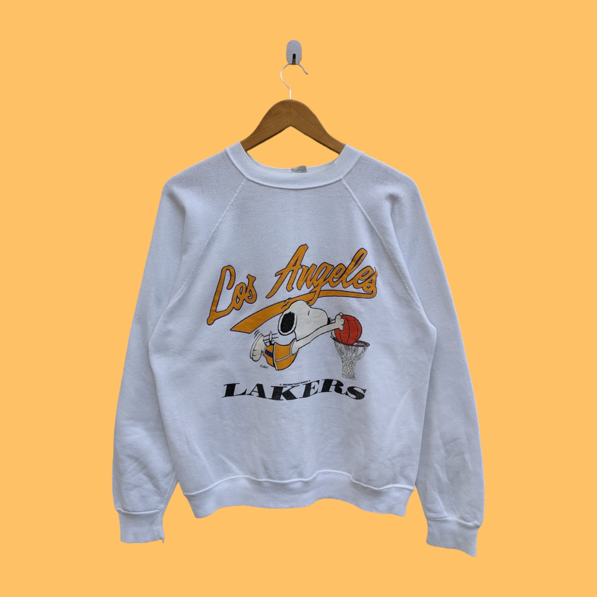Vintage 90s Los Angeles Lakers Snoopy Sweatshirt Los Angeles Vintage 90s Los Angeles Lakers Snoopy Sweatshirt Los Angeles