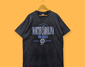 vintage 90s North Carolina tar Heels Universität College Schwarze Farbe Größe xx-Large Promo T-Shirts