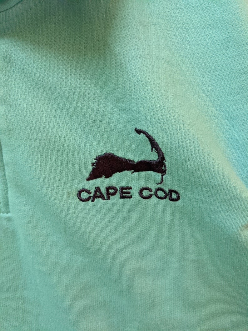 Cape Cod Text Vintage Cape Cod Embroidered Logo Sweatshirt Cape Cod Crewneck Cape Cod ...