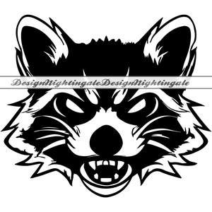 Raton laveur en colère SVG, SVG mascotte de raton laveur, des cliparts de raton laveur en colère, des fichiers pour Cricut, des fichiers de coupe de raton laveur en colère pour la silhouette, Dxf, Png, Eps, vecteur