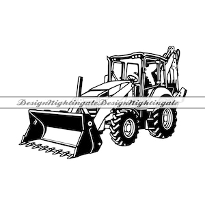Backhoe #2 SVG, Backhoe Loader SVG, Digger SVG, Backhoe Clipart, Backhoe Files For Cricut, Backhoe Cut Files For Silhouette, Dxf,Png,Vector