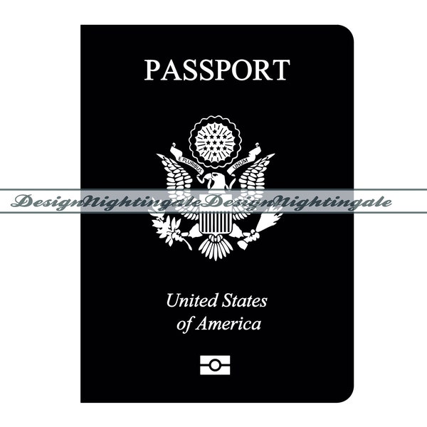 American Passport SVG, US Passport SVG, Travel Svg, Passport Clipart, Files For Cricut, Cut Files For Silhouette, Dxf, Png, Eps, Vector