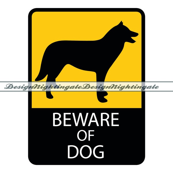 Beware of Dog SVG, Dog Warning SVG, Beware of Dog Clipart, Beware of Dog Files For Cricut, Cut Files For Silhouette, Dxf, Png, Eps, Vector